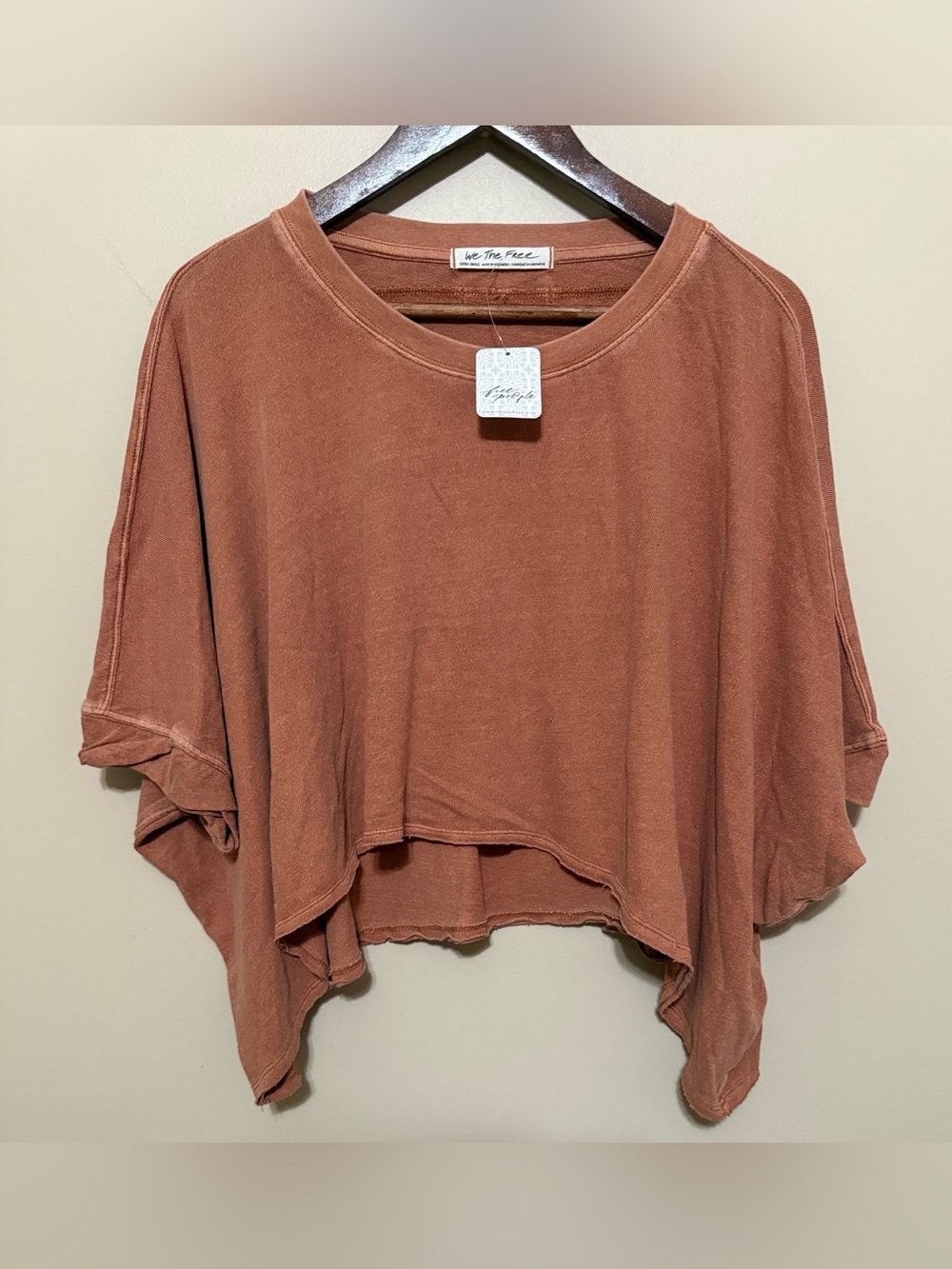 NWT We The Free By Free People CC Top in Cocoa (Rust) Sz XS